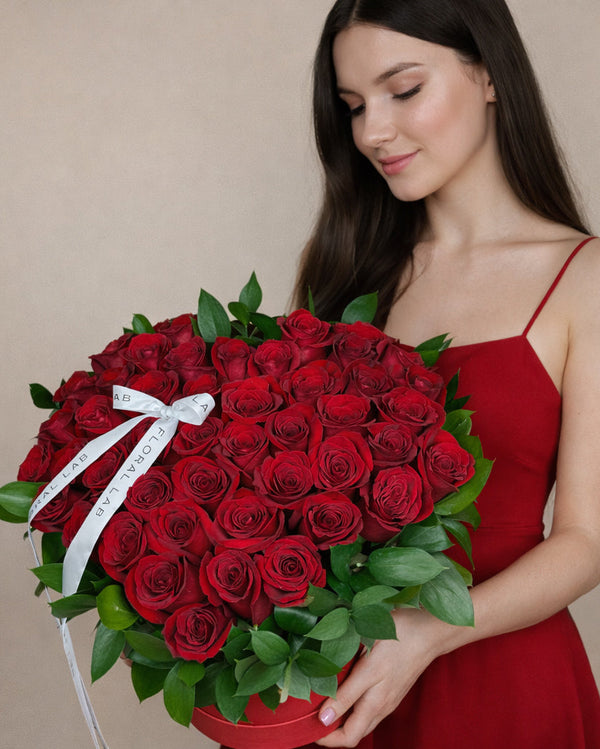 Red Heart Rose Box — Floral Lab Las Vegas
