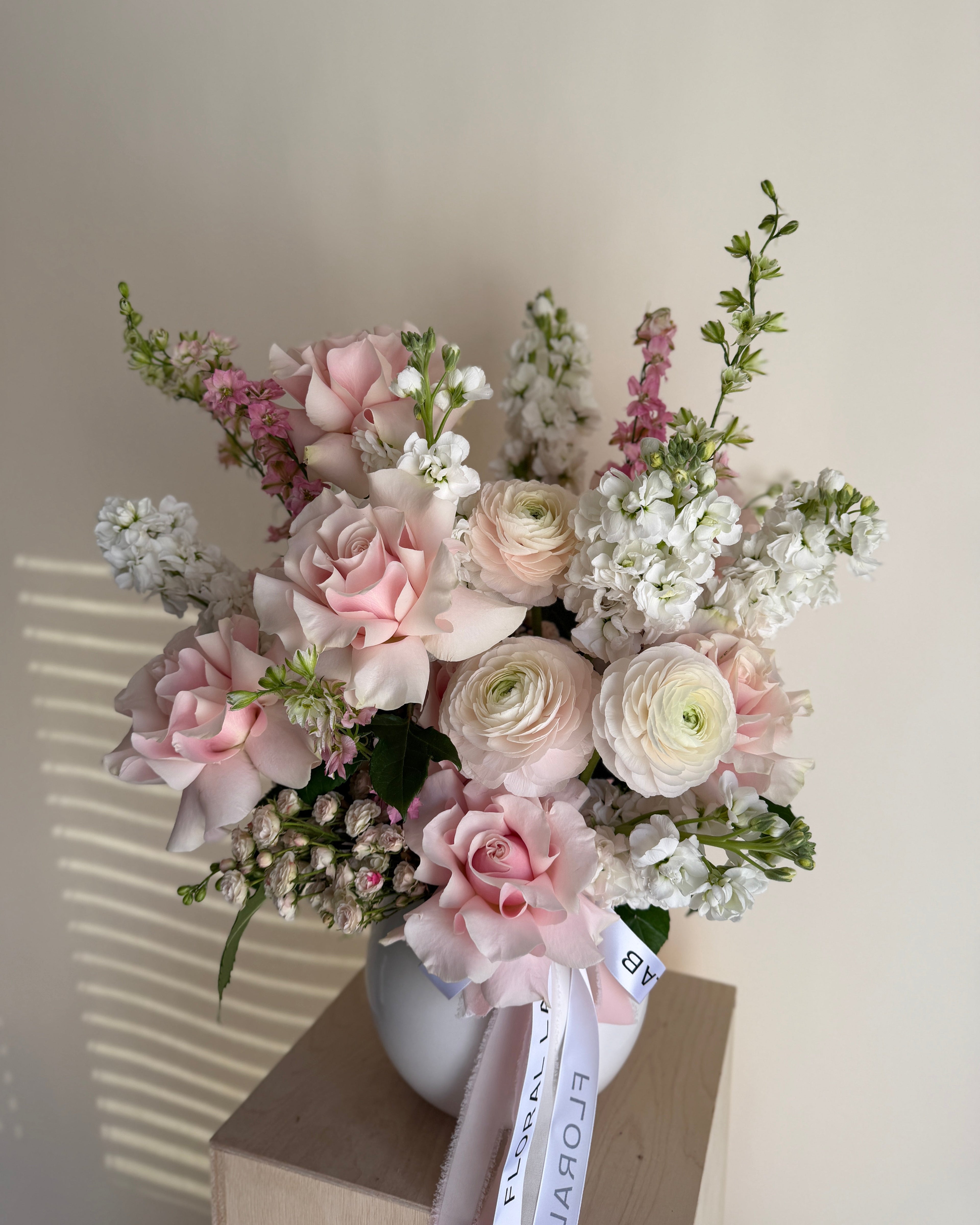 Soft Pink Blooms in a vase