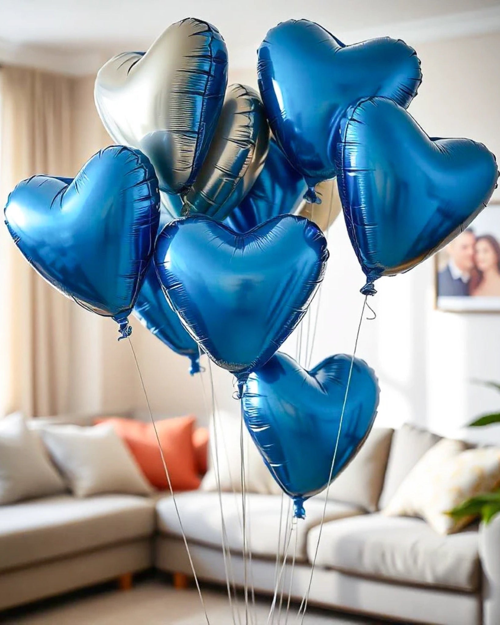Blue & Silver Hearts