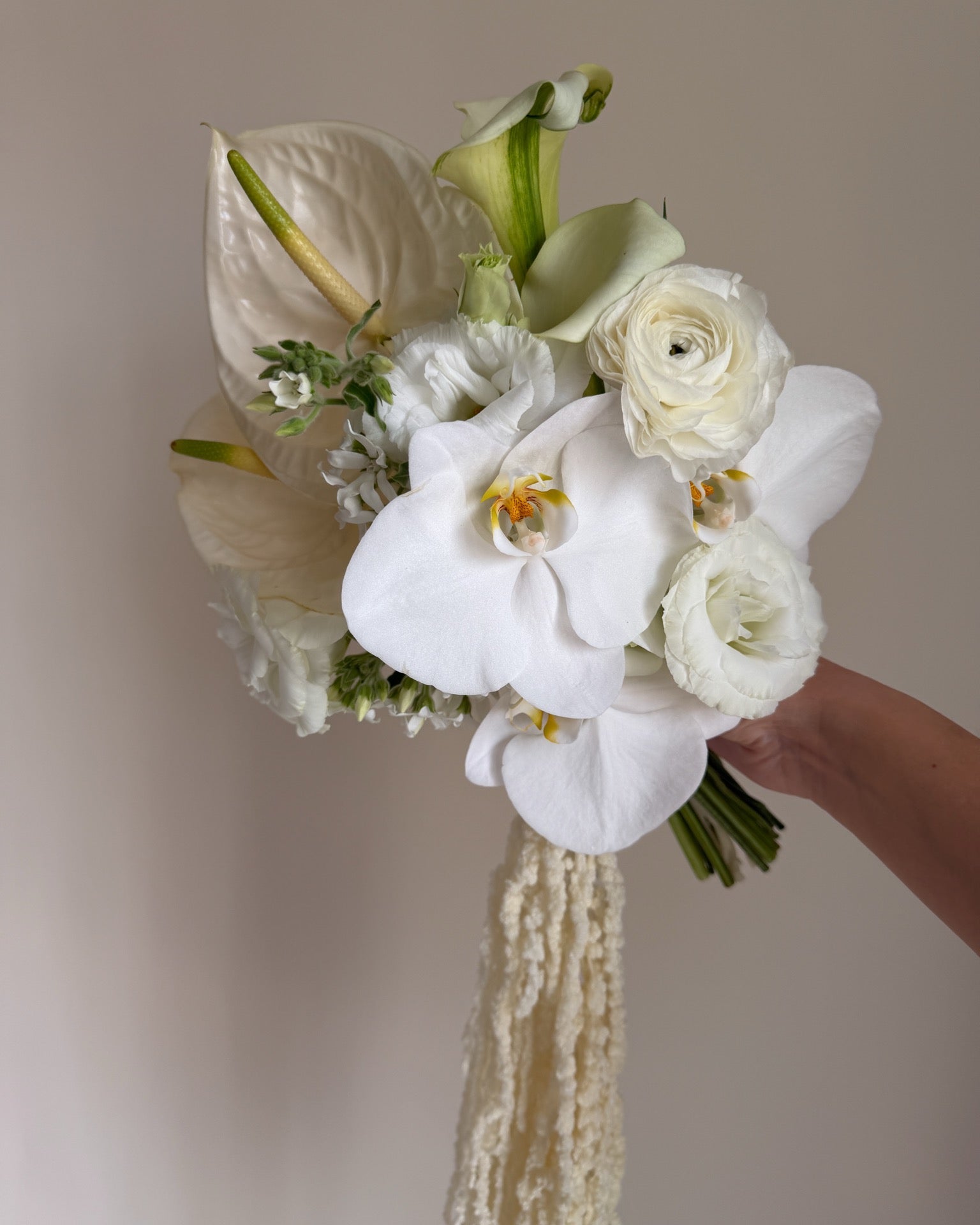 Bridal Bouquet with Anthurium and Orchids