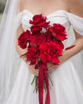 Bridal Bouquet with Red Roses